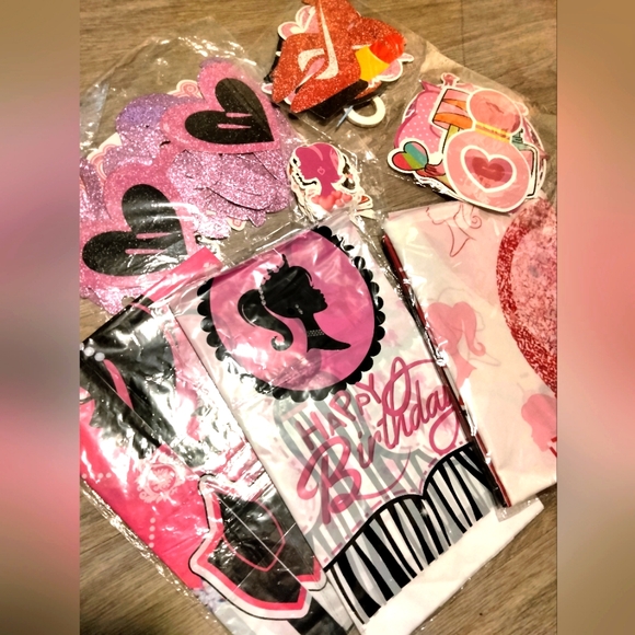 Barbie Other - Barbie Birthday Party Lot Bundle Decorations - Barbiecore - NWT